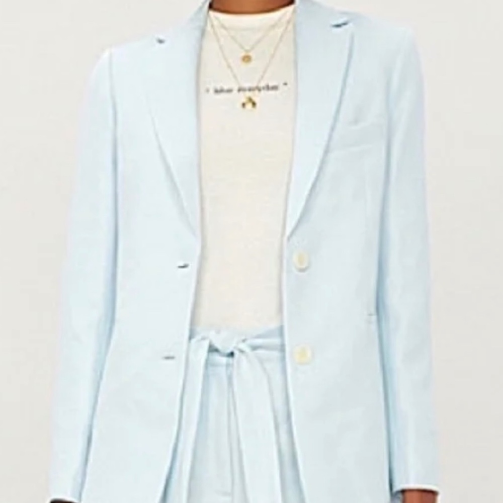 MAJE Sky Blue Linenblend Blazer NWT